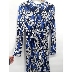 Vintage Averardo Bessi Womens 100% Silk Dress Large 10 Floral Italy Luxury Bloom